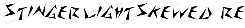 StingerLightSkewed Regular字体转换